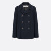 Peacoat Navy Blue Double-Sided Wool with Dior Oblique Interior