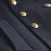 Peacoat with Gold-Tone Buttons Navy Blue Virgin Wool and Cashmere