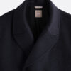Peacoat with Gold-Tone Buttons Navy Blue Virgin Wool and Cashmere