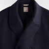 Peacoat with Gold-Tone Buttons Navy Blue Virgin Wool and Cashmere
