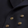 Peacoat with Gold-Tone Buttons Navy Blue Virgin Wool and Cashmere