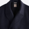 Peacoat with Gold-Tone Buttons Navy Blue Virgin Wool and Cashmere