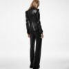 Peak Lapel Leather Jacket