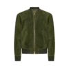 Perforated Cashmere Suede Bomber