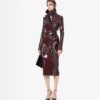 Perforated Patent Calf Leather Double Breasted Jacket