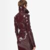 Perforated Patent Calf Leather Double Breasted Jacket