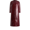 Printed Leather And Washed Duchesse Biker Coat