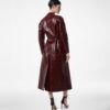 Printed Leather And Washed Duchesse Biker Coat