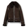 Printed Suede Shearling Jacket