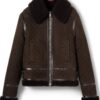 Printed Suede Shearling Jacket