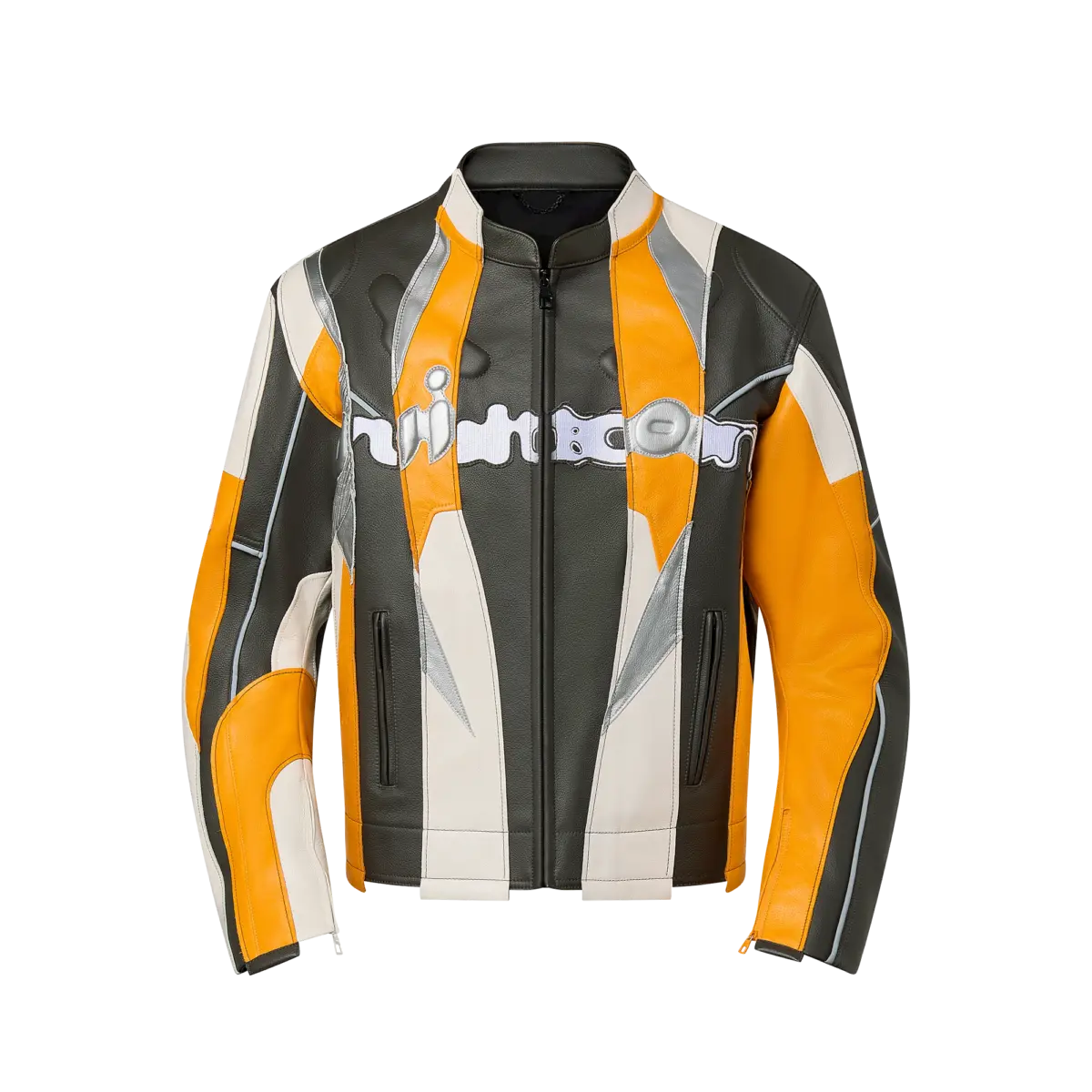 Reconstructed Leather Biker Jacket