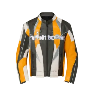 Reconstructed Leather Biker Jacket