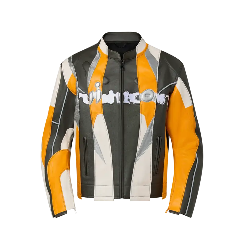 Reconstructed Leather Biker Jacket