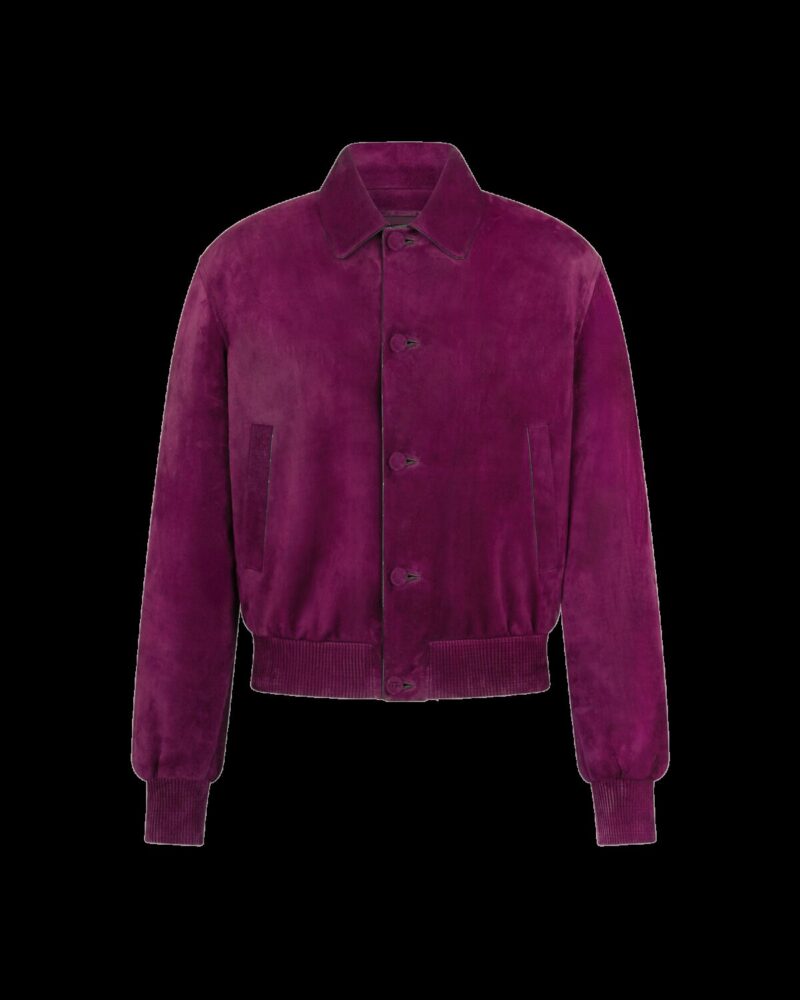 Relaxed Lightweight Lamb Suede Teddy Blouson