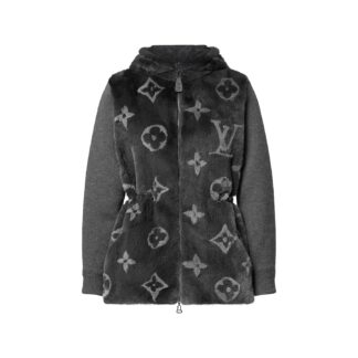 Reversible Knit Mink Hooded Jacket