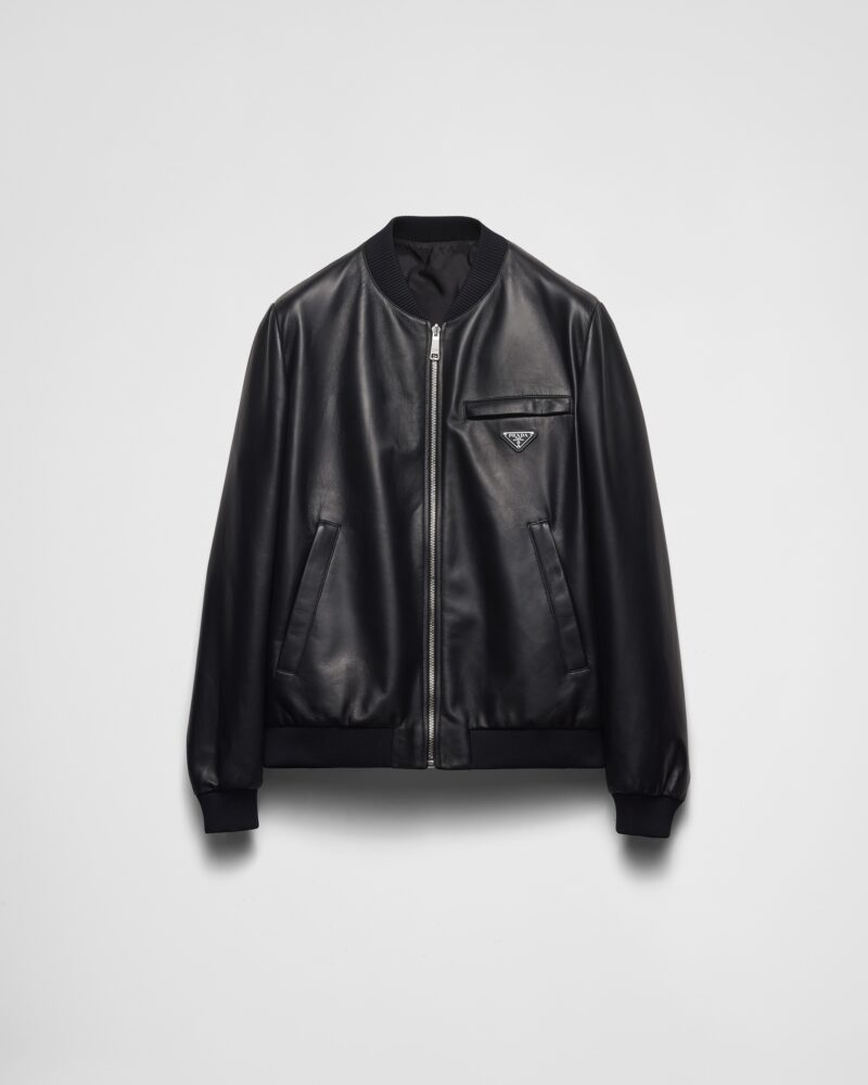 Reversible Nappa Leather Bomber Jacket