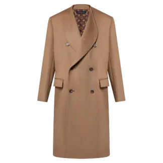 Rounded Lapel Camel Coat