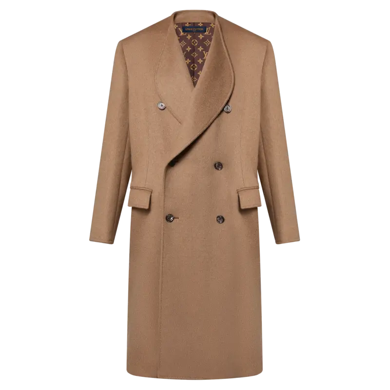 Rounded Lapel Camel Coat