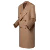 Rounded Lapel Camel Coat