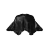 Ruffle Hem Leather Cape
