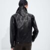 Semi Shiny Leather Jacket