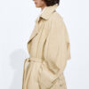 Semi Shiny Leather Trench