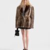 Shearling And Cloth Coat