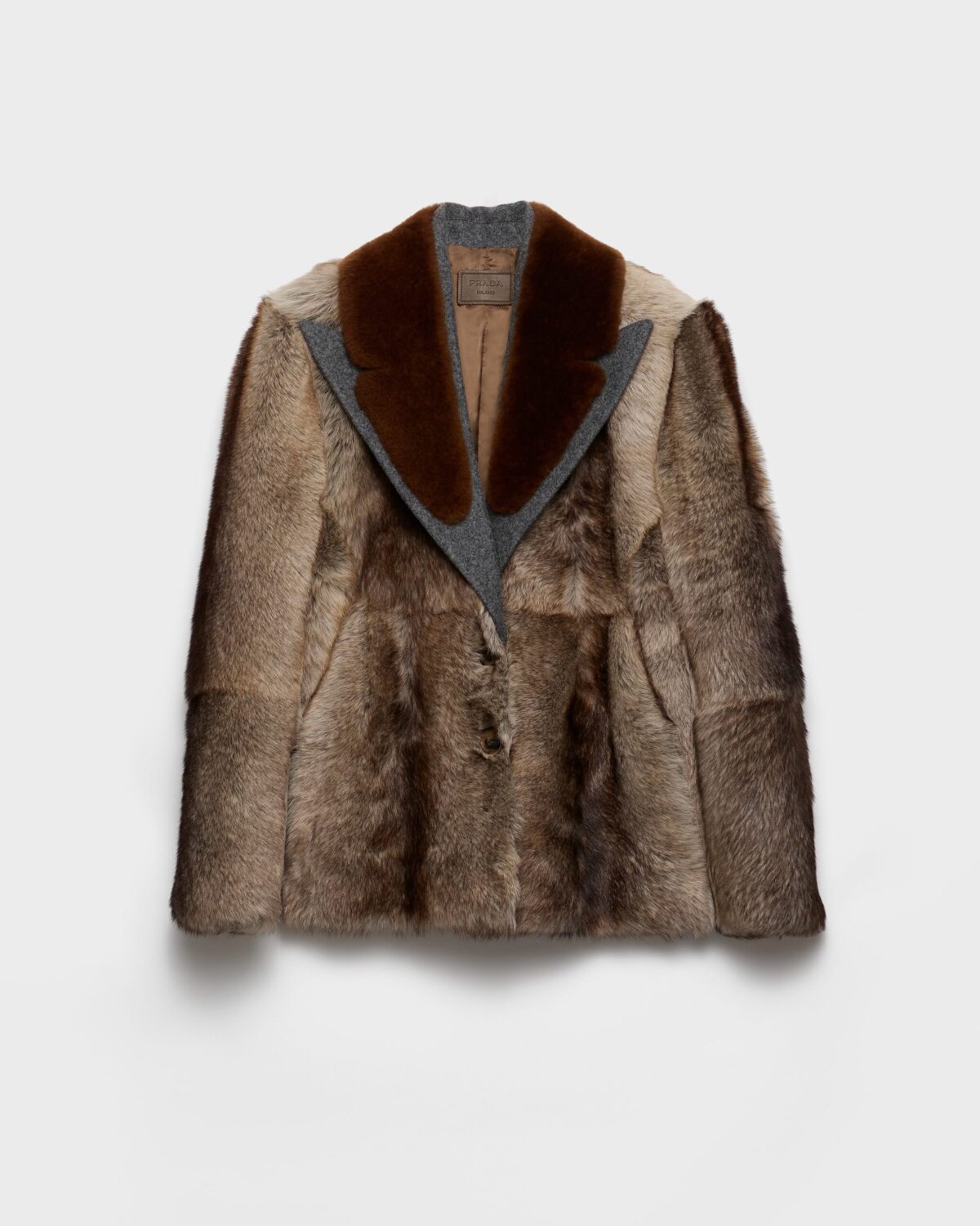 Shearling And Cloth Coat