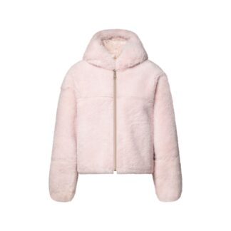 Shearling Bomber With Monogram Foil Interior