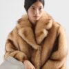 Shearling Caban Jacket