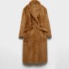 Shearling Double Breasted Coat