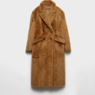Shearling Double Breasted Coat