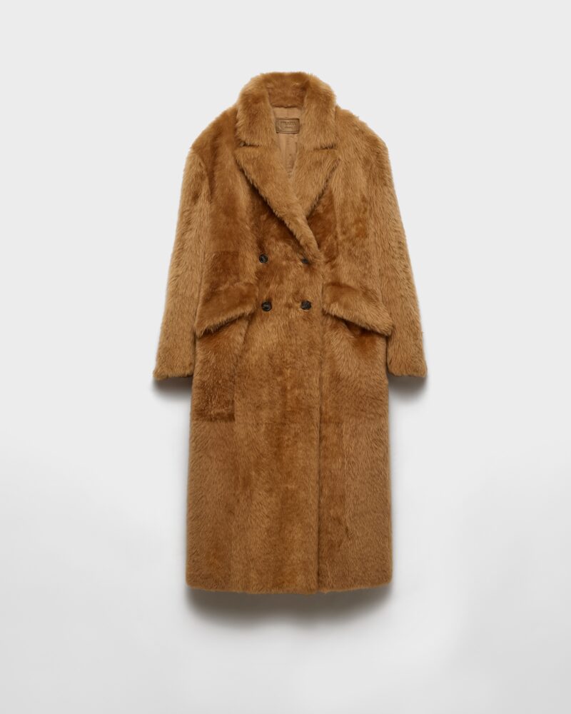 Shearling Double Breasted Coat