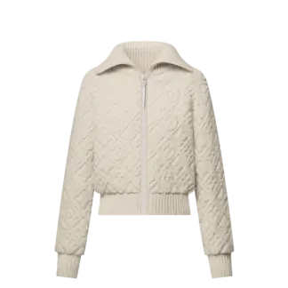 Shearling Effect Monogram Jacket