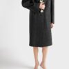 Shetland Wool Coat With Jewel Buttons