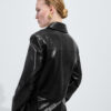 Shiny Leather Coat