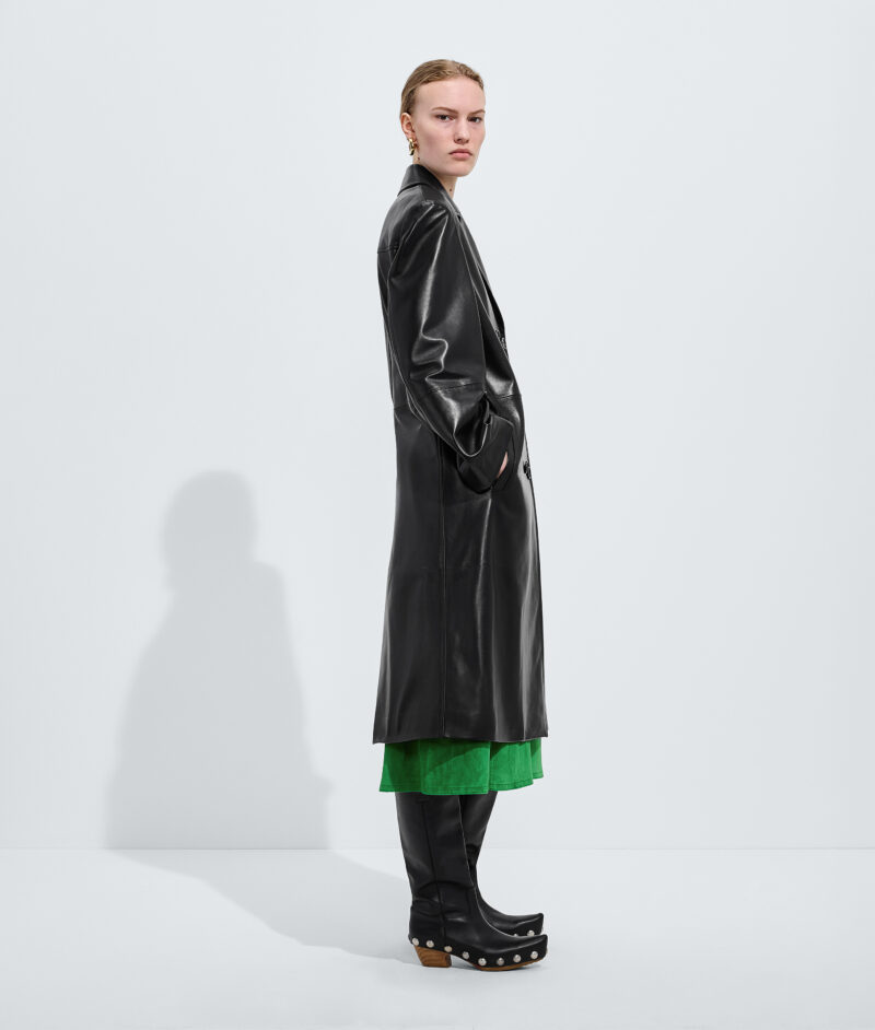 Shiny Leather Coat