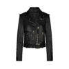 Shiny Plonge Leather Biker Jacket