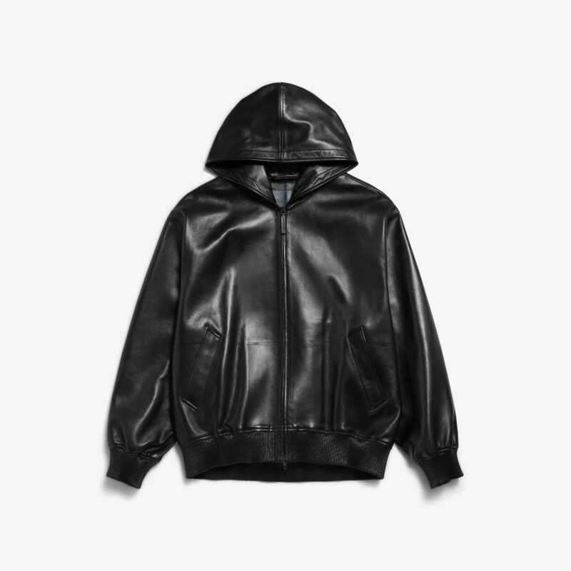 Short Hooded Coat Black