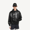 Short Hooded Coat Black