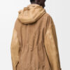 Short Parka In Nappa Lambskin And Cotton