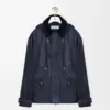 Short Parka In Nappa Lambskin And Cotton