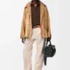 Short Parka In Nappa Lambskin And Cotton