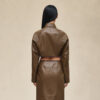 Short Shiny Lambskin Jacket