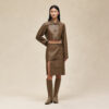 Short Shiny Lambskin Jacket