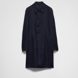 Single Breasted Cashmere And Silk Coat