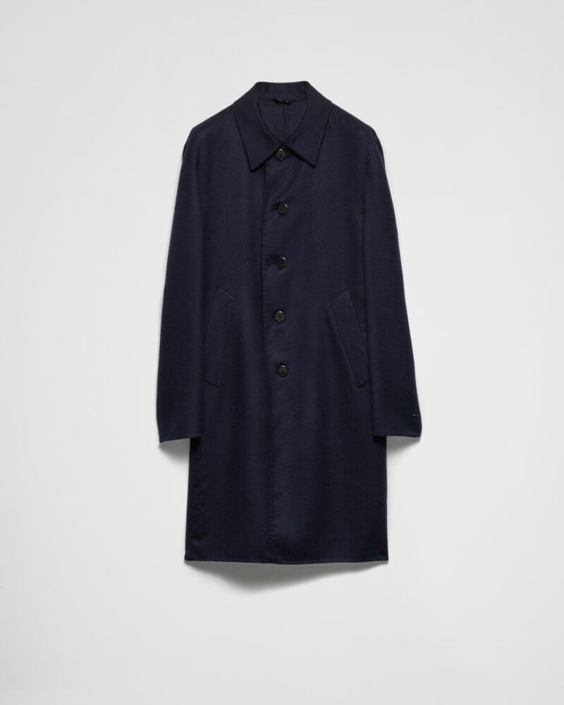 Single Breasted Cashmere And Silk Coat