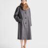 Single Breasted Double Loden Cloth Coat