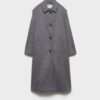 Single Breasted Double Loden Cloth Coat
