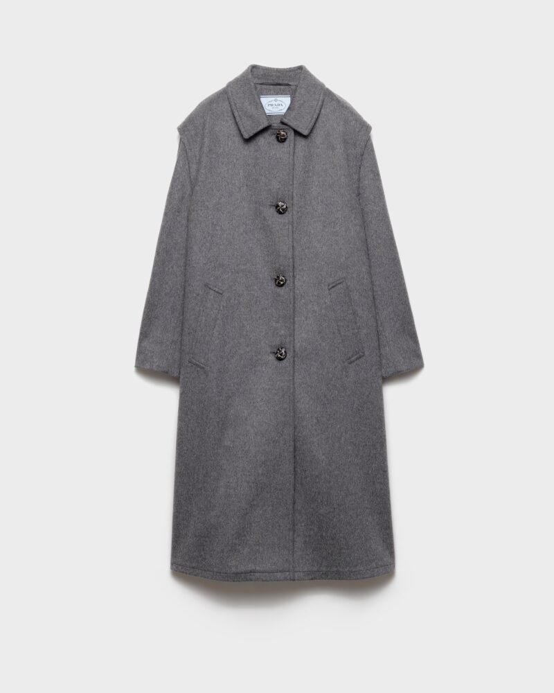 Single Breasted Double Loden Cloth Coat